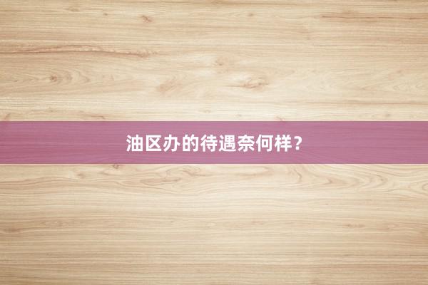 油区办的待遇奈何样？